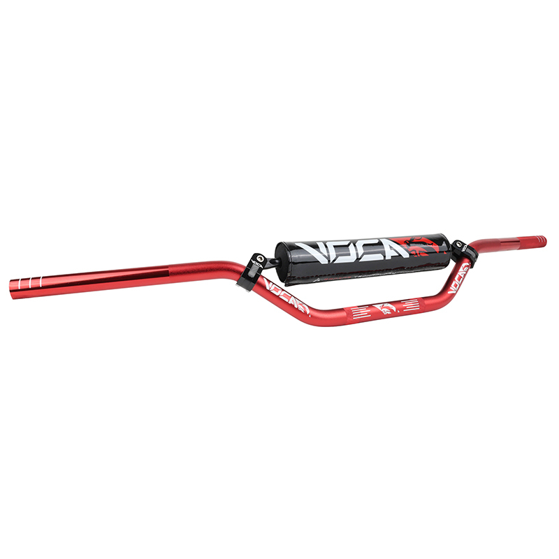 Guidon Voca Racing 50 A BOITE CROSS ALU T6 DIAM 22,2mm L805mm H94mm ROUGE MOUSSE